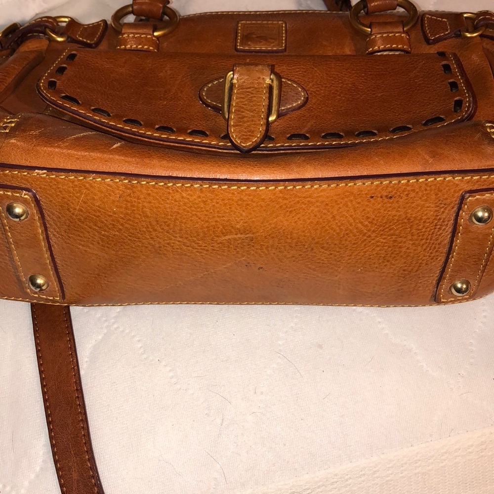 Vintage Leather Florentine Dooney and Bourke medium pocket satchel - Picture 2 of 4